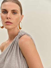 Reformation Harvey Knit Top - Heather Taupe