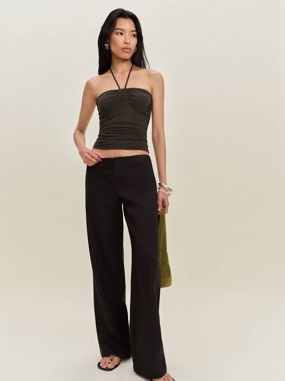 Reformation Lyle Knit Top - Grey