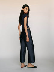 Reformation Olina Cropped Pant - Navy