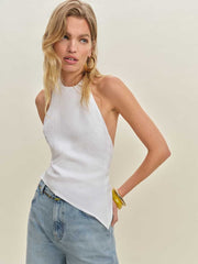 Reformation Reese Linen Top - White
