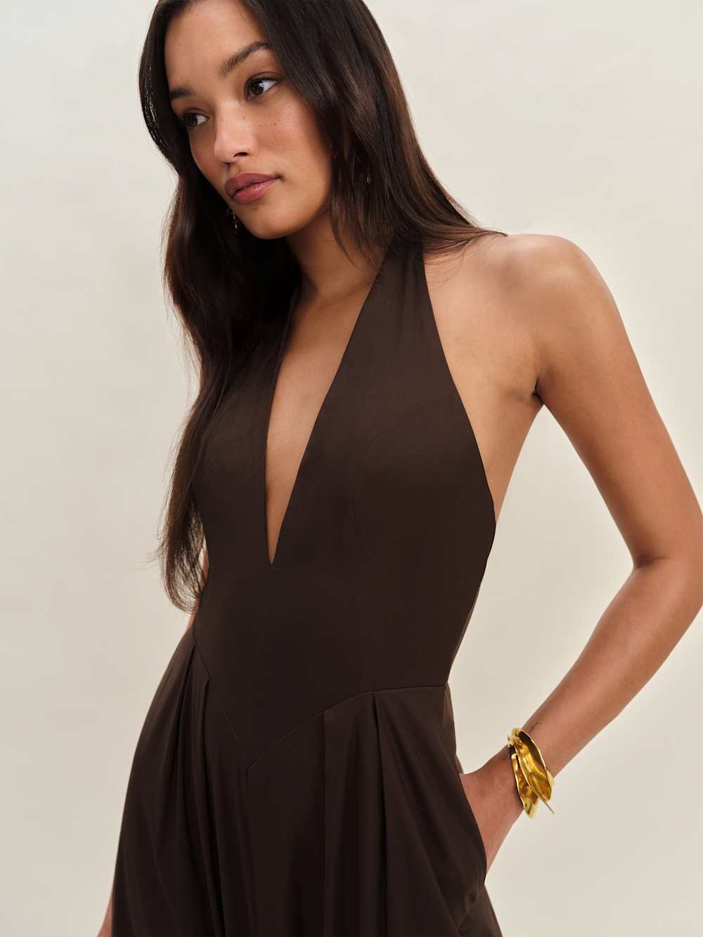 Reformation Diara Dress - Mole