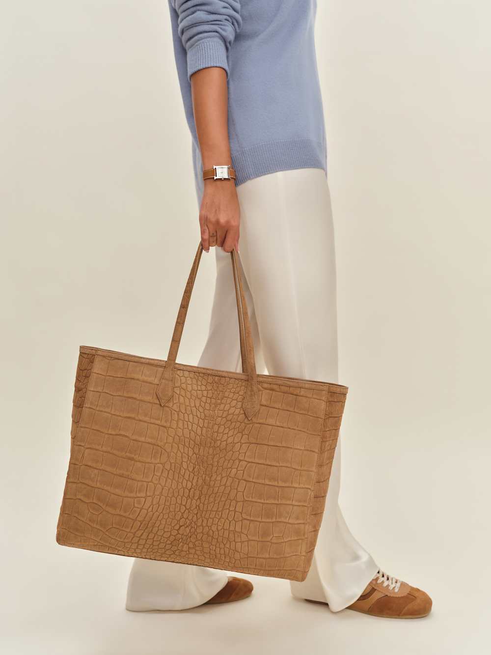 Reformation Sofia Tote - Sienna Embossed Suede