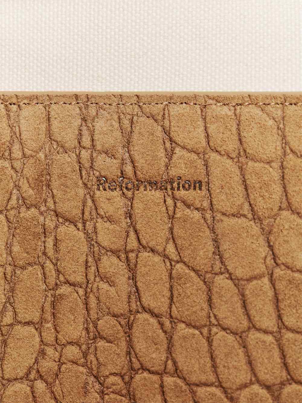 Reformation Sofia Tote - Sienna Embossed Suede