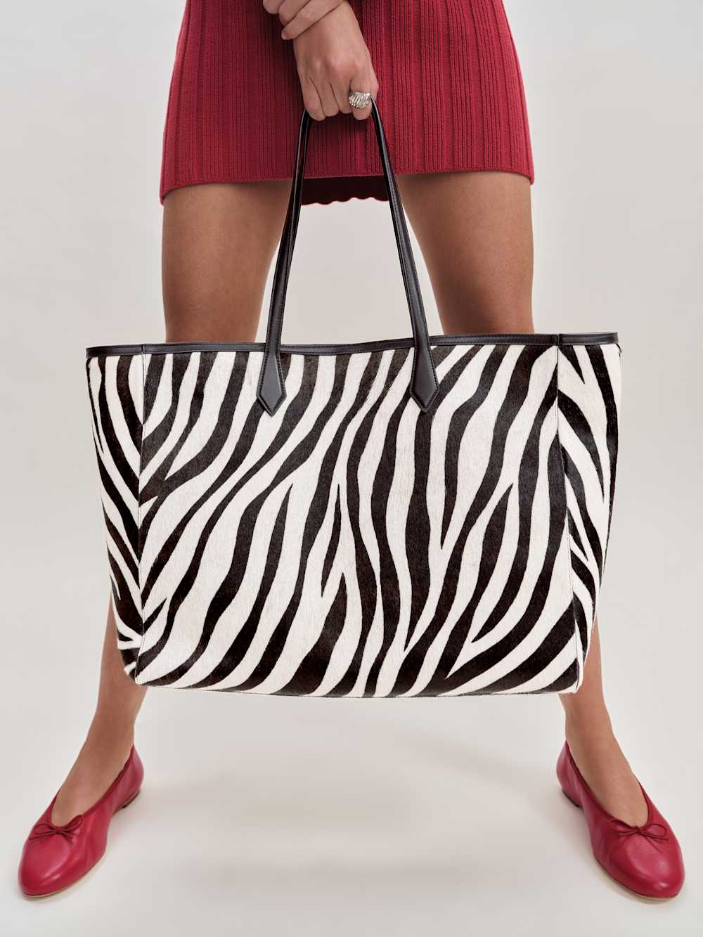 Reformation Sofia Tote - Zebra Haircalf