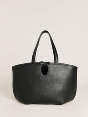 Reformation Regina Tote Bag - Black Leather
