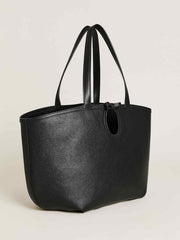 Reformation Regina Tote Bag - Black Leather