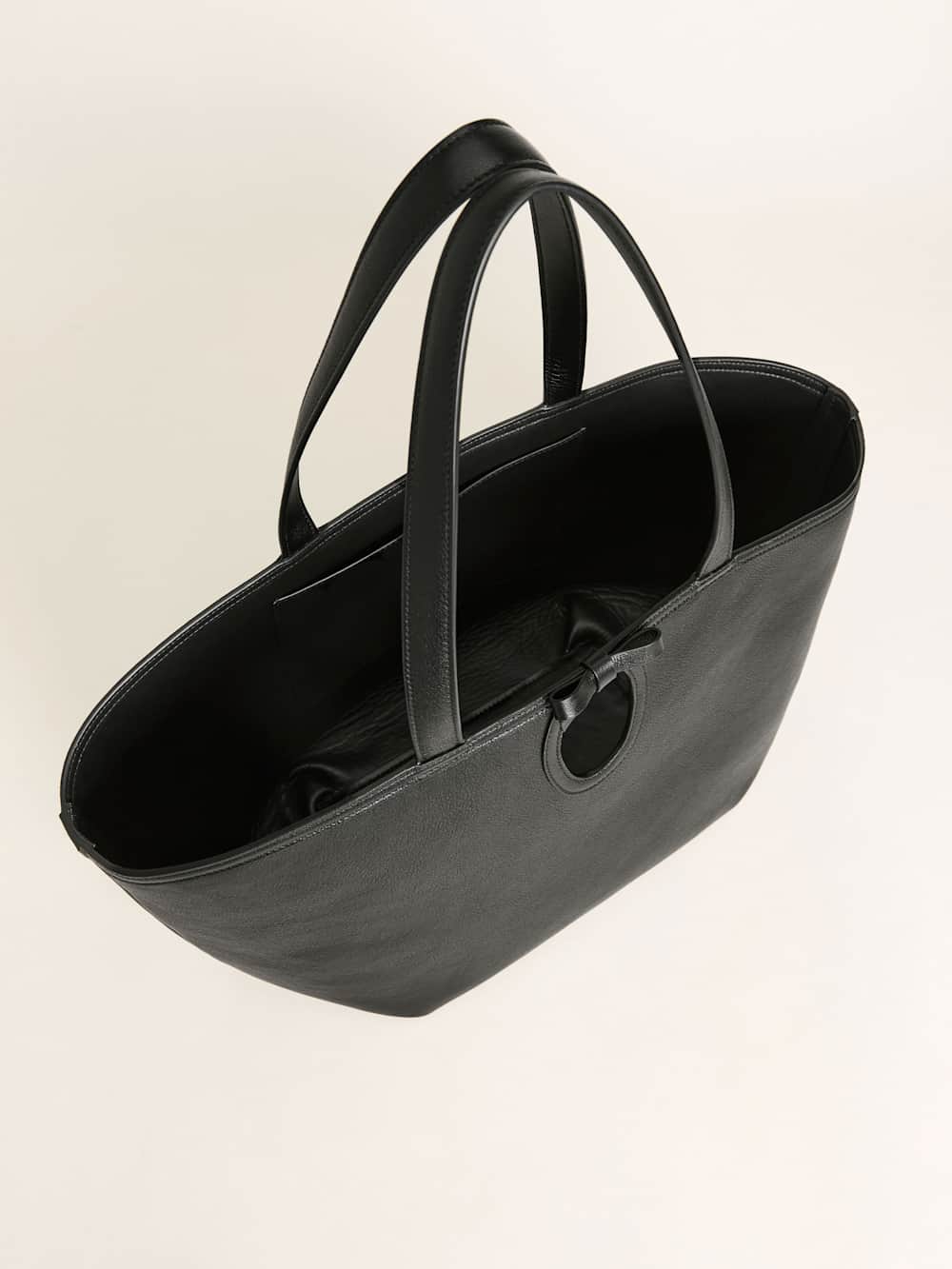 Reformation Regina Tote Bag - Black Leather