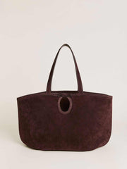 Reformation Regina Tote Bag - Espresso Suede