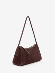 Reformation Hannah Shoulder Bag - Espresso Suede