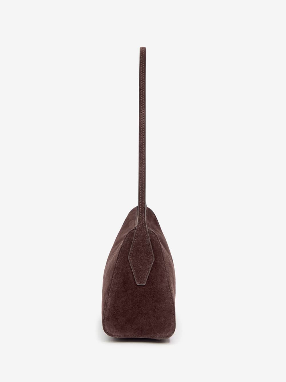 Reformation Hannah Shoulder Bag - Espresso Suede