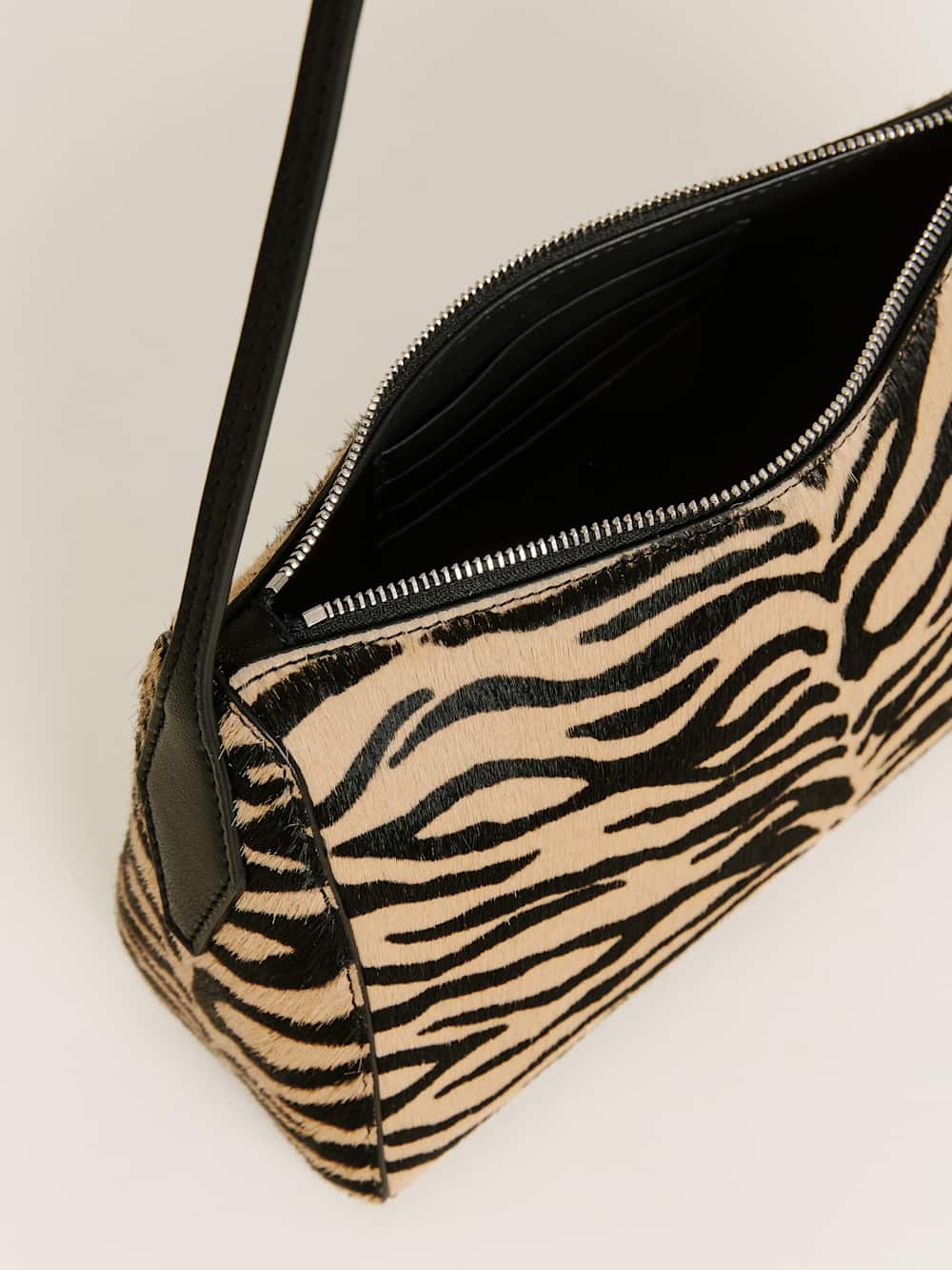 Reformation Hannah Shoulder Bag - Warm Tiger Haircalf