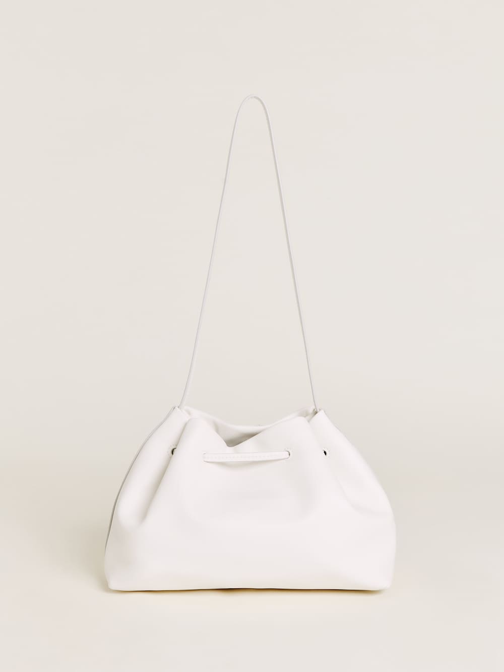 Reformation Ella Shoulder Bag - Optic White Leather