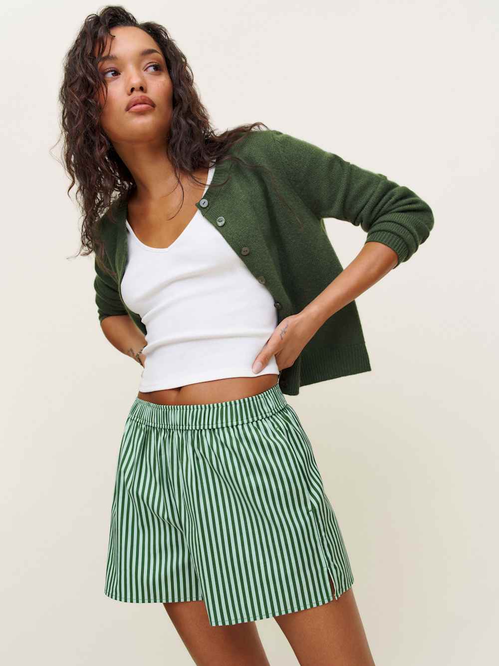 Reformation Miles Short - Mojito Stripe