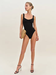 Reformation Bahia One Piece Swimsuit - Black