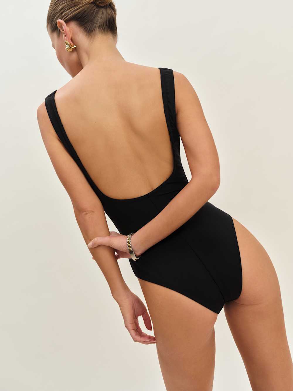 Reformation Bahia One Piece Swimsuit - Black