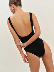 Reformation Bahia One Piece Swimsuit - Black