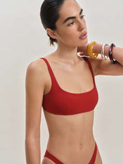 Reformation Kauaii Bikini Top - Lipstick