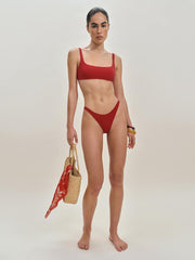 Reformation Kauaii Bikini Top - Lipstick
