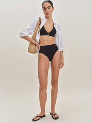 Reformation Azul Bikini Top - Black Fior