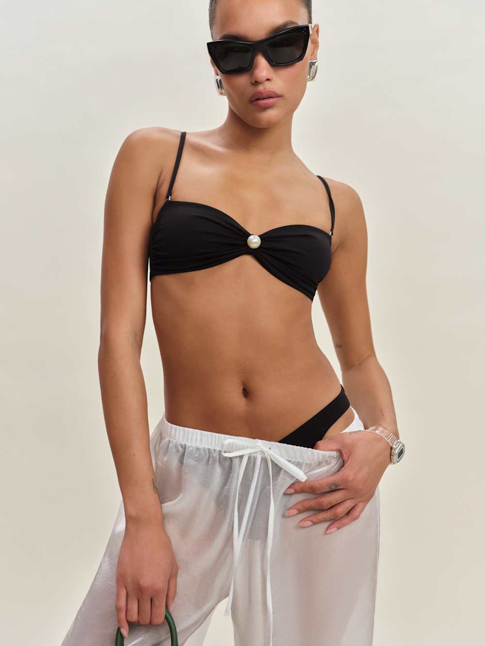 Reformation Perla Bikini Top - Black