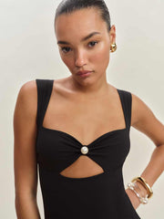 Reformation Valera One Piece Swimsuit - Black
