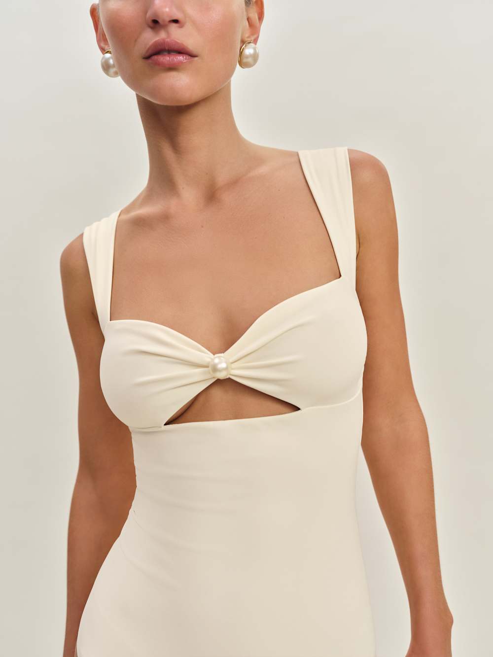 Reformation Valera One Piece Swimsuit - Fior Di Latte