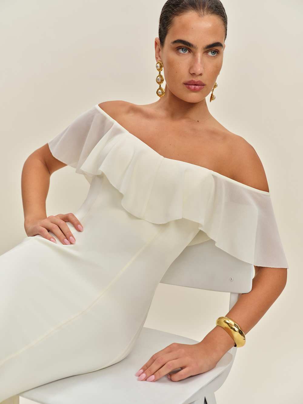 Reformation Charee Dress - Eggshell