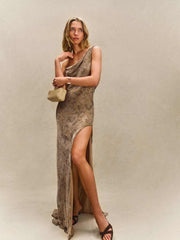 Reformation Pheby Dress - Snake Velvet