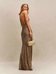 Reformation Pheby Dress - Snake Velvet