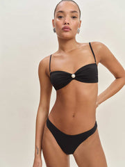 Reformation Amore Bikini Bottom - Black