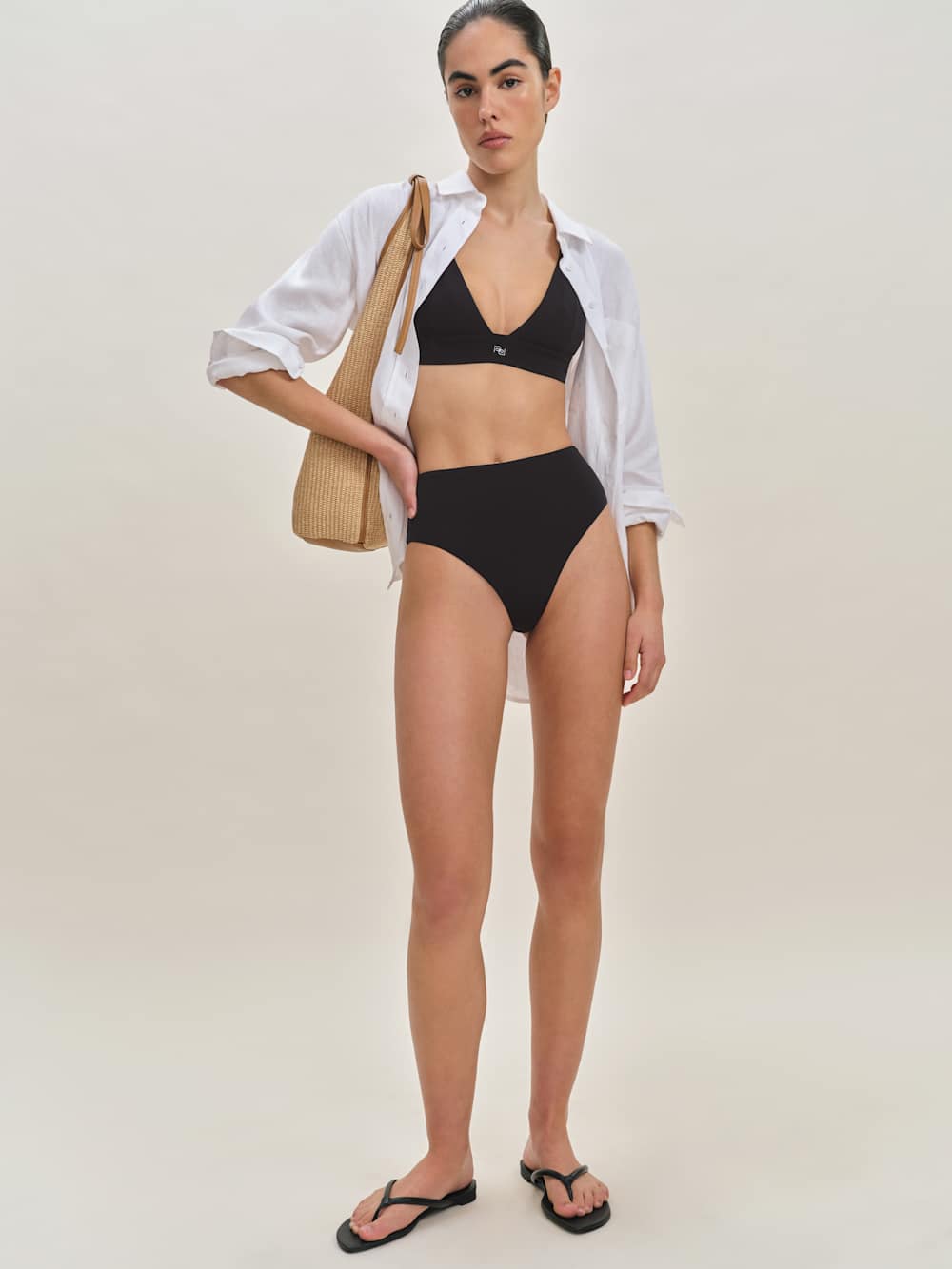 Reformation Ana Bikini Bottom - Black