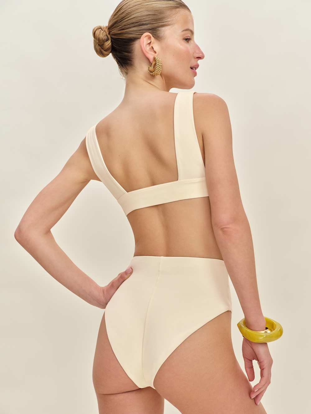 Reformation Ana Bikini Bottom - Fior Di Latte
