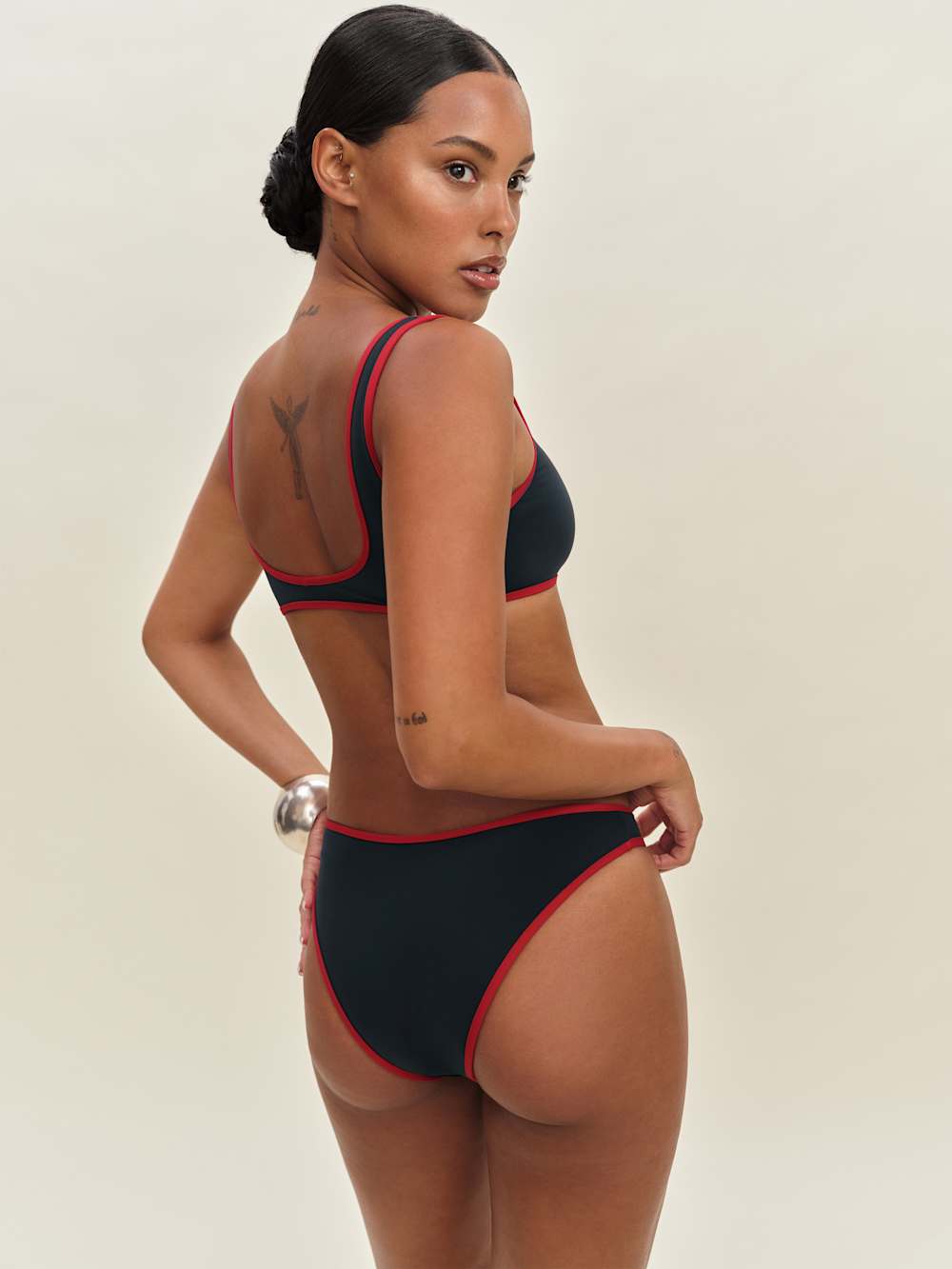 Reformation Douro Bikini Bottom - Midnight Lipstick