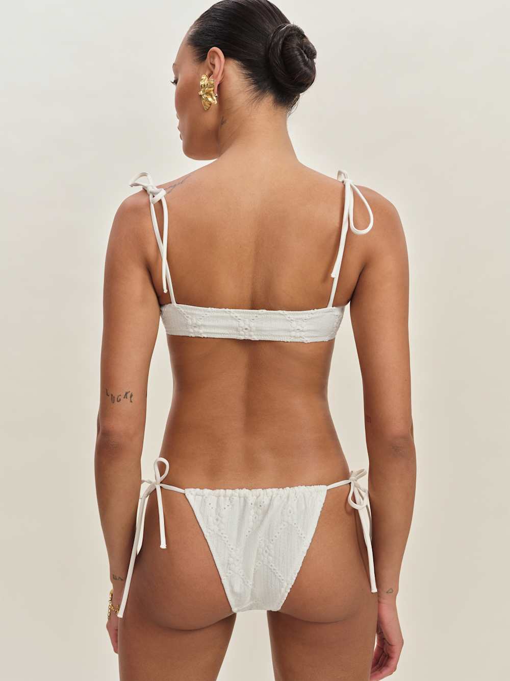 Reformation Fortaleza Bikini Bottom - White Eyelet