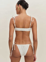 Reformation Fortaleza Bikini Bottom - White Eyelet