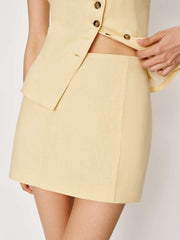 Reformation Lina Linen Two Piece - Parmesan