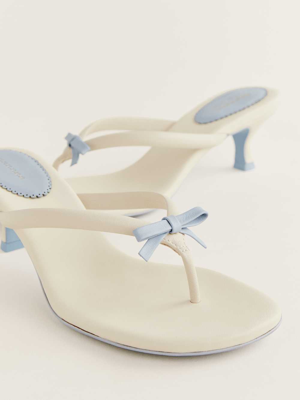 Reformation Louisa Heeled Sandal - Almond Leather