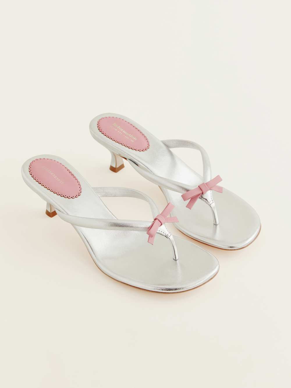 Reformation Louisa Heeled Sandal - Silver