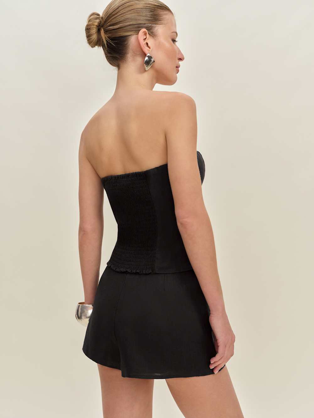 Reformation Sophie Linen Two Piece - Black