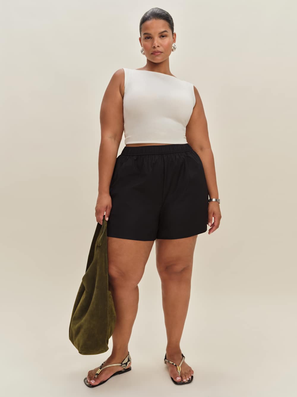 Reformation Miles Short Es - Black