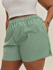 Reformation Miles Short Es - Mojito Stripe