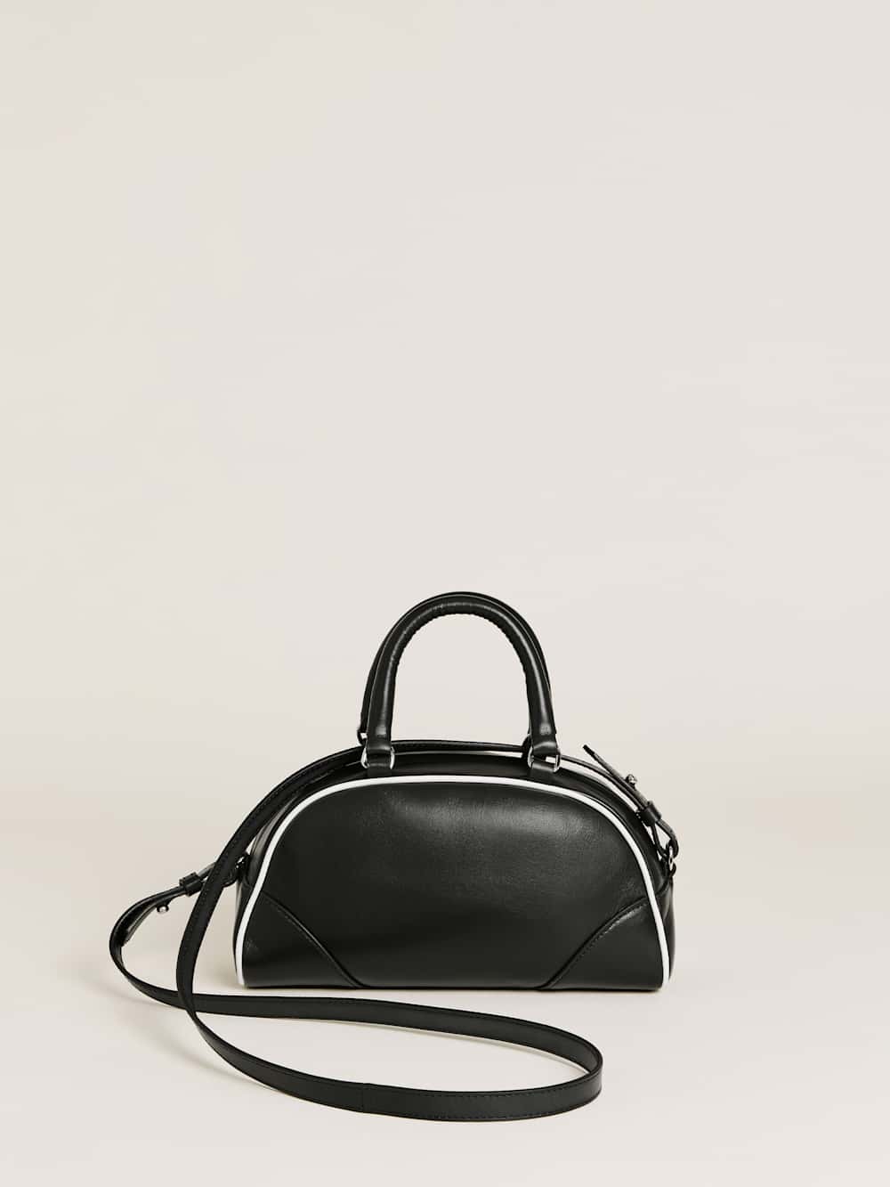 Reformation Claudia Mini Bag - Black White Leather