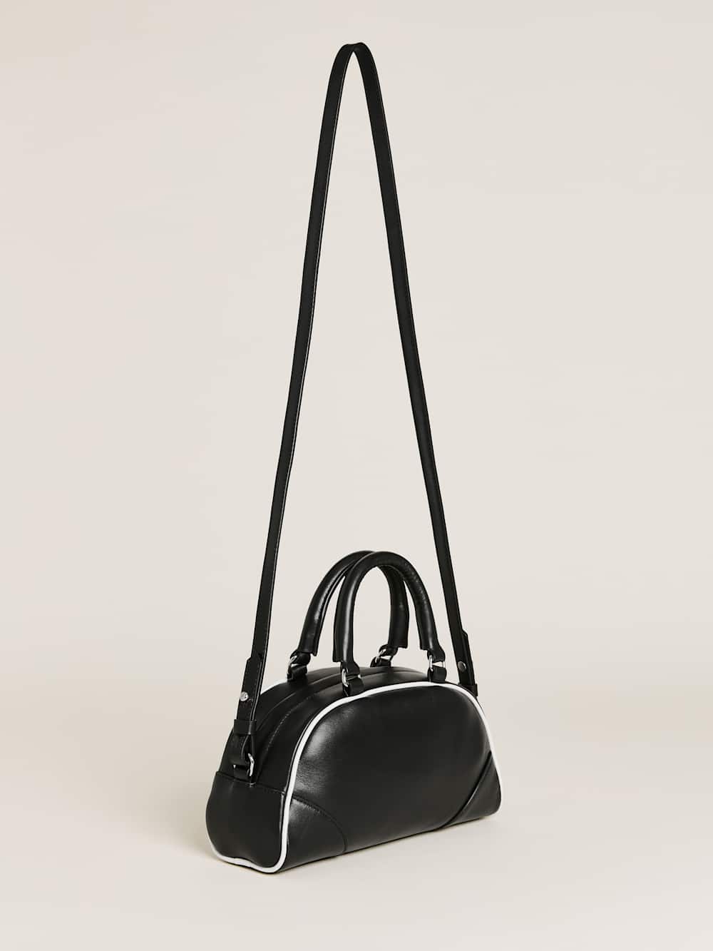 Reformation Claudia Mini Bag - Black White Leather