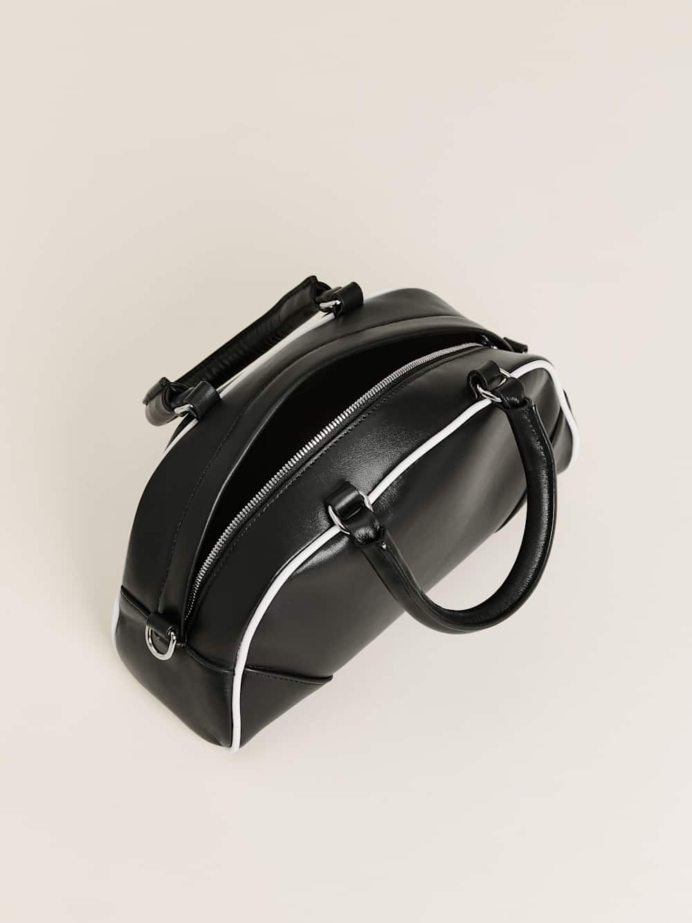 Reformation Claudia Mini Bag - Black White Leather