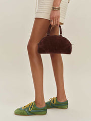 Reformation Claudia Mini Bag - Chocolate Suede