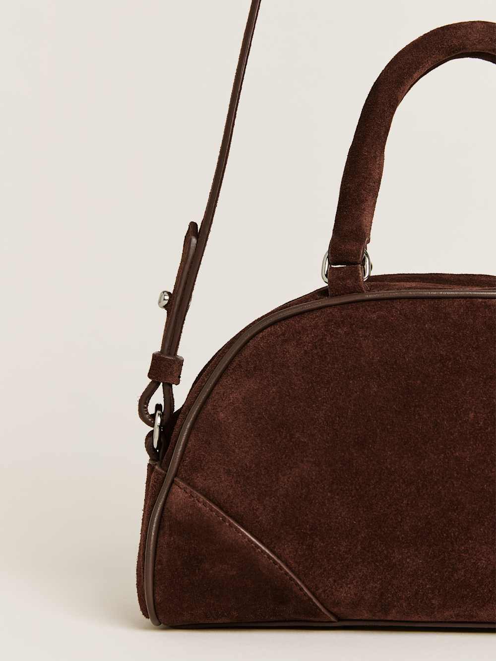 Reformation Claudia Mini Bag - Chocolate Suede