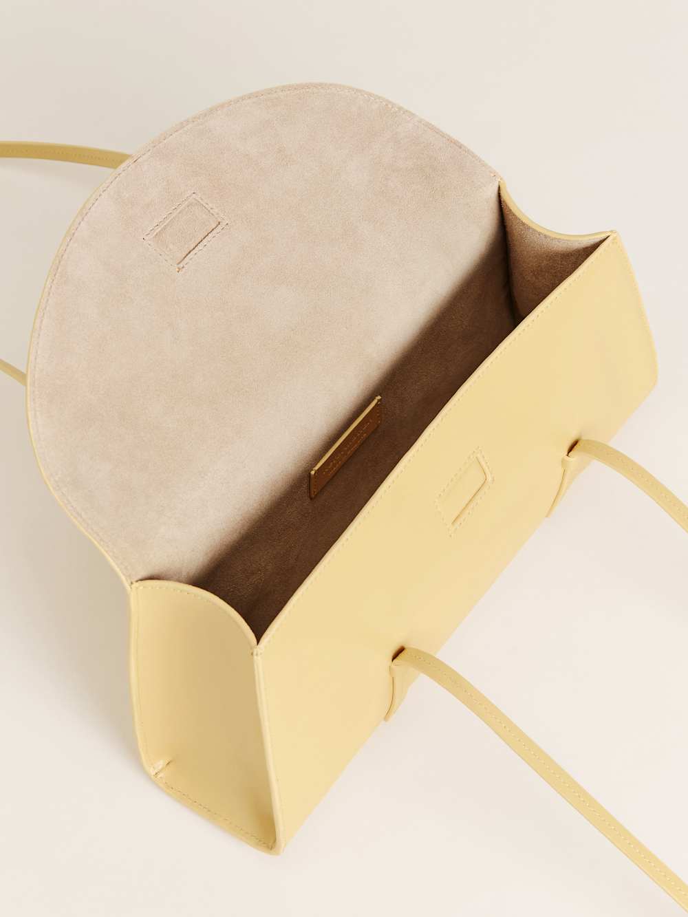 Reformation Elena Shoulder Bag - Lemon Custard Leather