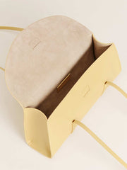 Reformation Elena Shoulder Bag - Lemon Custard Leather
