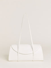 Reformation Elena Shoulder Bag - White Leather