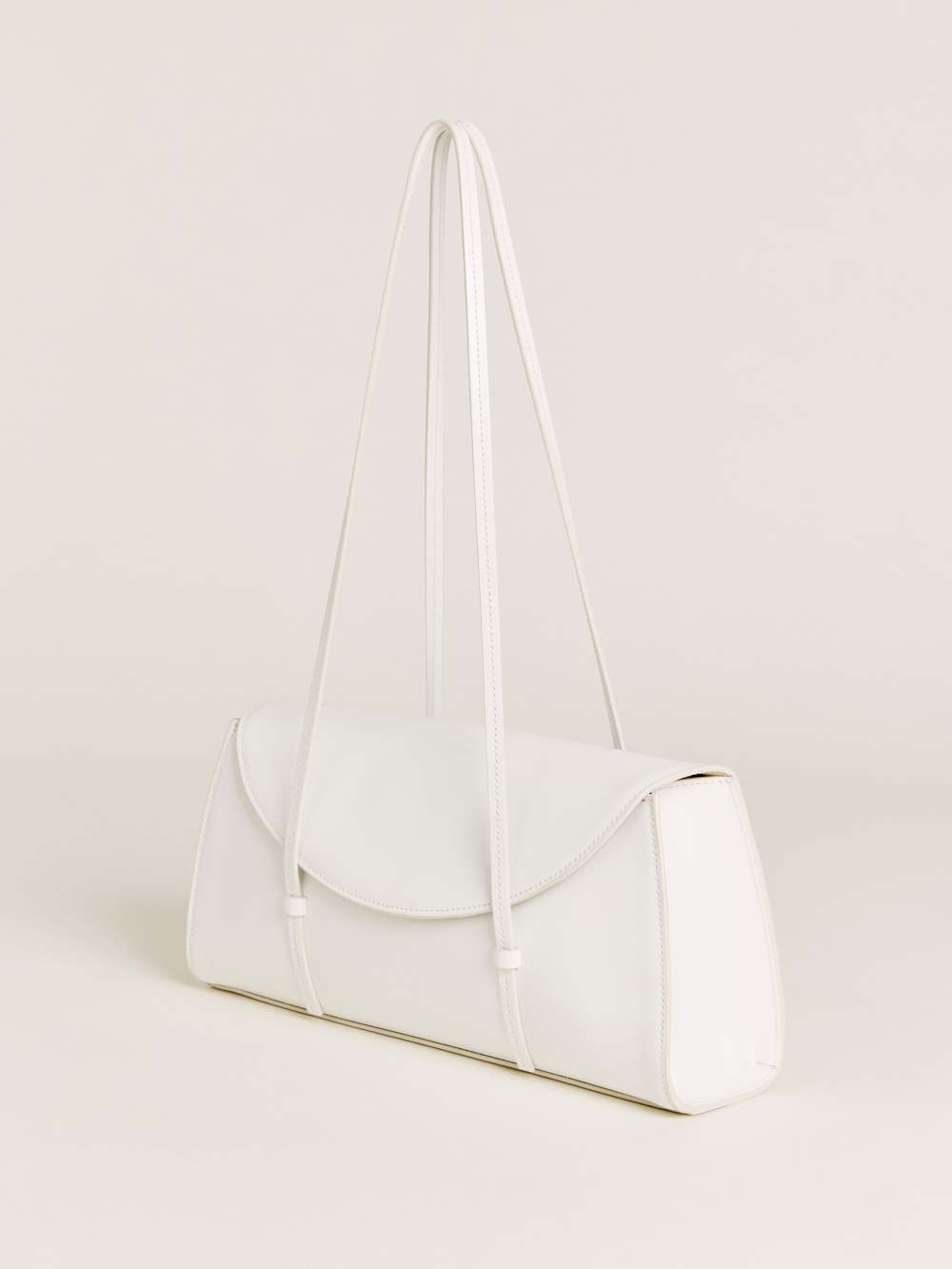 Reformation Elena Shoulder Bag - White Leather
